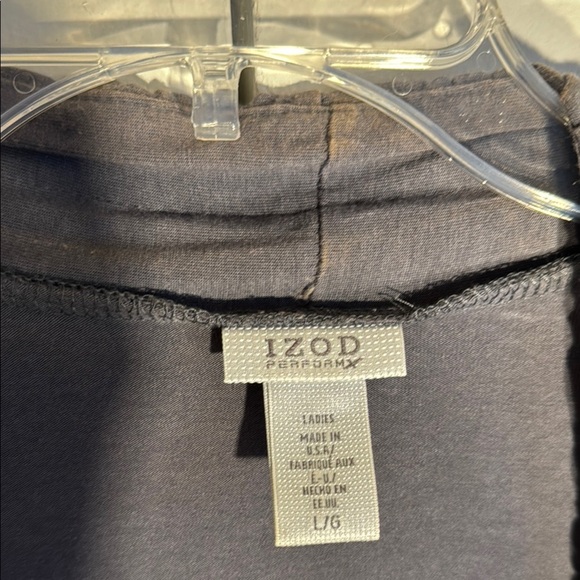 Izod Gray Open-Front Light Weight Topper Jacket - Picture 4 of 7